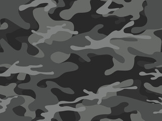 Camouflage seamless pattern. Military texture of spots. Print on fabric and clothing. Vector illustration