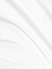 Obraz premium Clean fashion woven beautiful soft fabric abstract smooth curve shape decorative textile white background