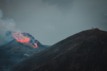 Fagradalsfjall volcano unleashing its lava in mild stages of development © Rui