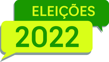 Brazilian Elections 2022 - Electronic voting machine with blue background