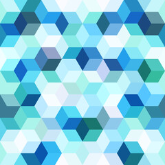Hexagon grid seamless vector background.