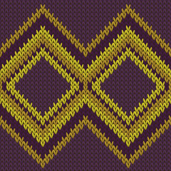 Macro rhombus argyle christmas knit geometric
