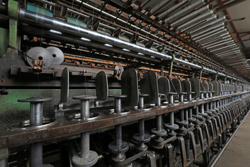 Fishing net processing machinery and equipment are in a factory in North China