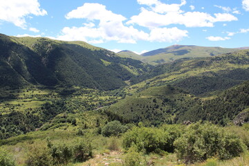 Mountain landscape of The Pyrenees near the small village of Toses, Catalonia, Spain, Europe
