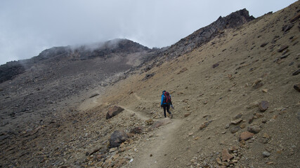 Hiking to the summit of Iztaccihuatl in the Parque Nacional Iztaccíhuatl-Popocatépetl, Mexico