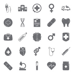 Best Collection of Medical Icons with Solid Style Includes Hospital, Ambulance, Heart, DNA, Thermometer, Brain Perfect For Templates, Youtube Thumbnails, Instagram and Facebook Post, Marketing Ads.