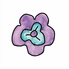 vector illustration of flowers watercolor