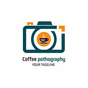 modern logo camera and coffee photography