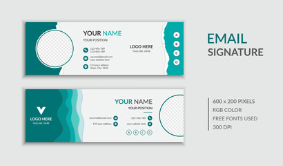 Email signature template and email footer design template