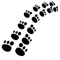 design illustration of a footprint with black and white concept