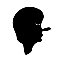 design illustration of people face with silhouette concept 