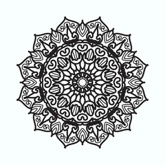 Hand drawn mandala. decoration in ethnic oriental  doodle ornament.