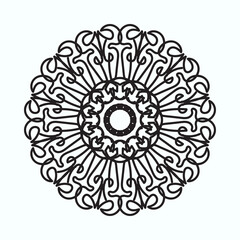 Hand drawn mandala. decoration in ethnic oriental  doodle ornament.