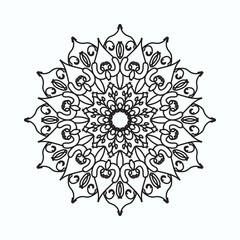 Hand drawn mandala. decoration in ethnic oriental  doodle ornament.