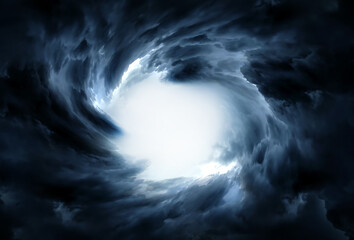 Blurred Whirlwind in the Clouds