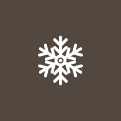 Snowflake vector illustration, snowflake flat icon 