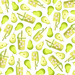Pear juice illustration vector pattern