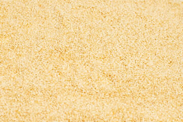 Sesame seeds as a background.