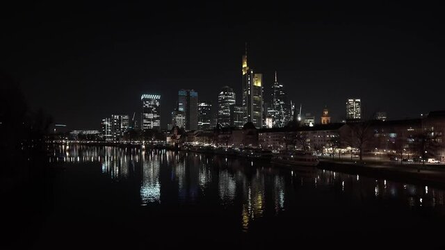 Frankfurt Skyline 4K Night Lights