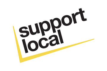 Modern, simple, bold typographic design of a saying 