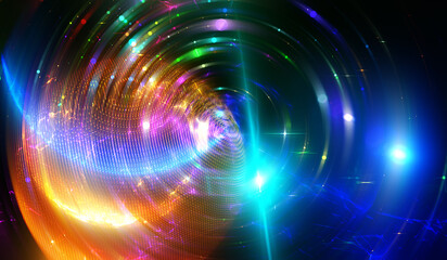 Digital background with connecting lines and circles. Science background. Illustration for your design.