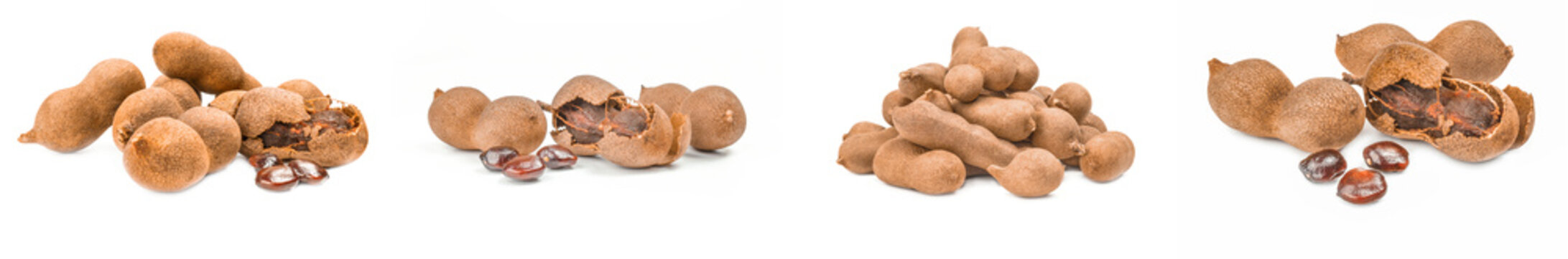 Set of Tamarind isolated on a white background