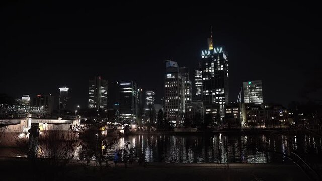Frankfurt Skyline 4K Night Lights