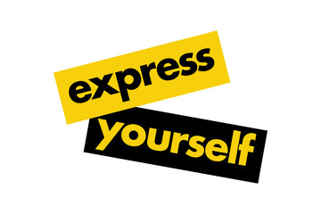 Modern, simple, minimal typographic design of a saying 