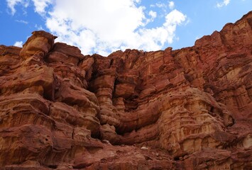 Fototapeta premium Hiking in Maale Amram ascent, south Israel 