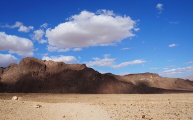 Hiking in Maale Amram ascent, south Israel 