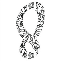 MANDALA NUMBER VECTOR 8 ILLUSTRATION