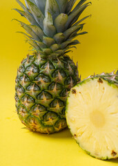 pineapple on a white