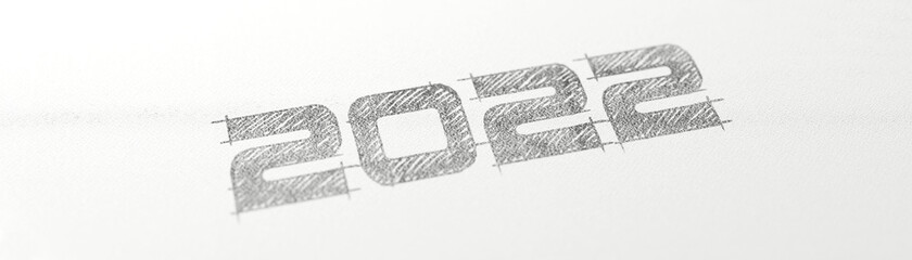 Happy New Year Background. Start to 2022. 3D illustration