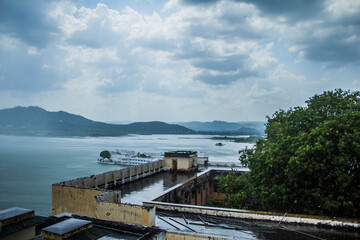 Lake Pichola, Udaipur, during rains