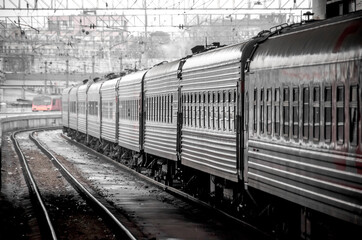 Train in black and white