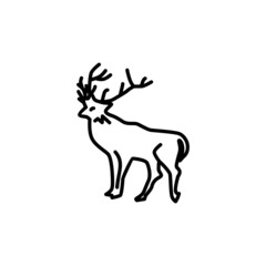 deer line icon vector illustration
