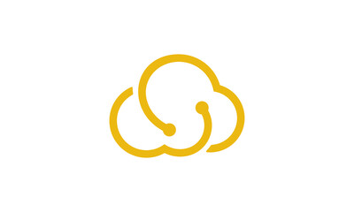 digital cloud logo eps