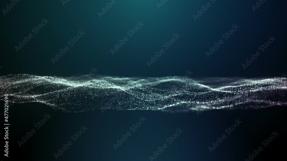 Aufkleber abstract points rippled liquid defocused surface complex blue background loop