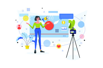 Female Influencer doing Video Marketing
