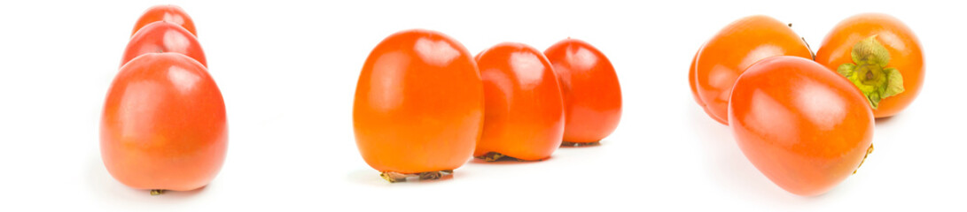 Group of persimmon isolated on a white background