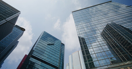 Fototapeta na wymiar Office tower in Hong Kong city