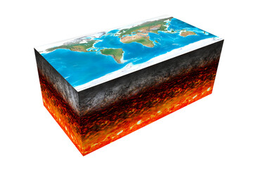 Layers of the earth - 3D illustration