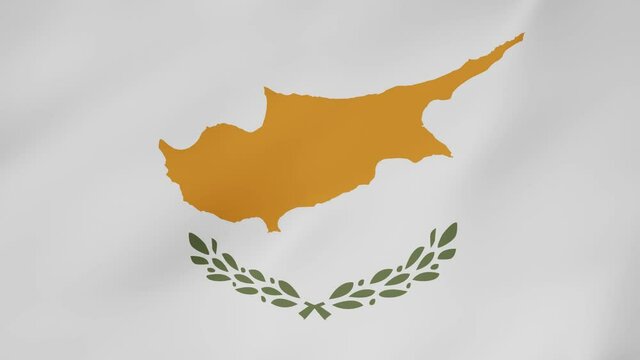 Bandera animada, Chipre. 4K