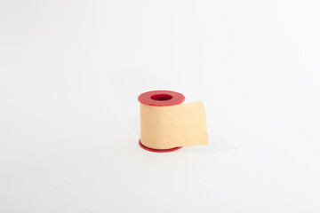 Dressing tape, skin color dressing tape isolated on white background.
