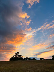 Fototapeta na wymiar Colorful cloudy sky at sunset, beautiful nature background
