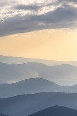 sunrise in the mountains