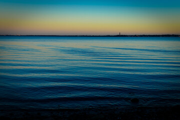 Kieler Förde in der Abendsonne im November, mit Blick auf Laboe