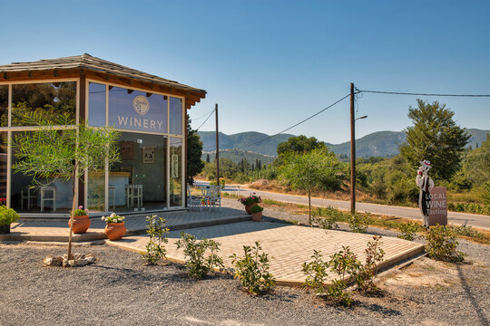 Goulis winery tasting. Corfu island, Greece.