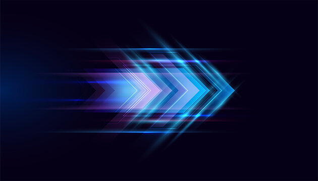 Modern abstract high-speed movement. Colorful dynamic motion on blue background. Movement technology pattern for banner or poster design background concept.