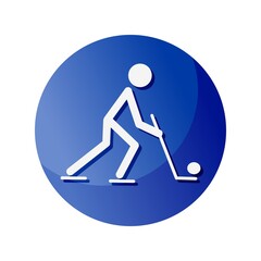 Hockey icon. A symbol dedicated to sports and games. Vector illustrations.